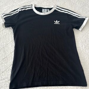 Adidas Black Tee with White Logo